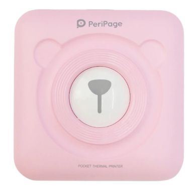 Портативний bluetooth термопринтер для смартфона PeriPage A6, рожевий