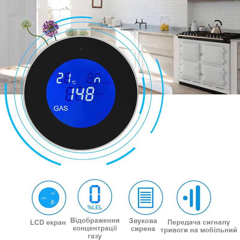 Умная wifi система защиты от утечки газа для диаметра трубы 3/4 дюйма DN20 Nectronix CW-20DN KIT, Tuya app — фото 3