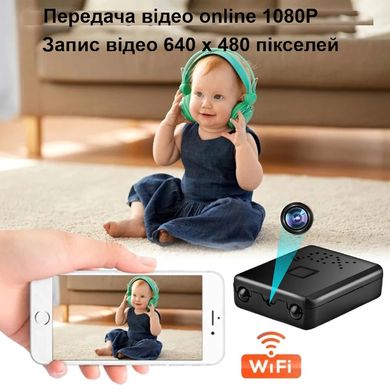 Мини камера wifi с подсветкой и записью с разрешением 640х480 Nectronix XD640, приложение iWFCam