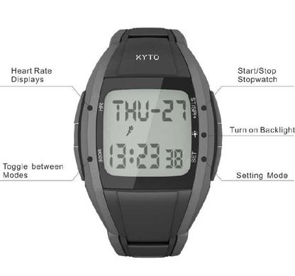 Пульсометр для бега нагрудный - часы монитор сердечного ритма KYTO HRM-2803