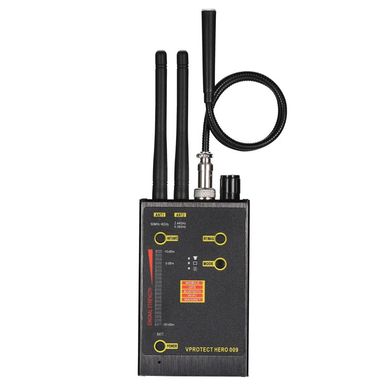 Профессиональный детектор жучков, прослушки, беспроводных камер, GPS трекеров - антижучок HERO 009