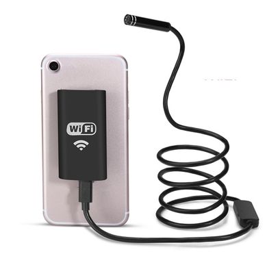 Эндоскоп для смартфона wifi беспроводной Kerui YPC99-2 метра, мягкий кабель, 8 мм диаметр